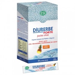 ESI Diurerbe Forte integratore drenante 24 pocket drink da 20 ml gusto ananas