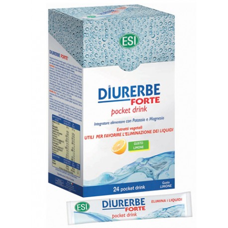 ESI Diurerbe Forte integratore drenante diuretico pocket drink 24 x 20 ml