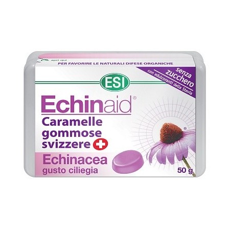 ESI Echinaid Caramelle gommose svizzere gusto ciliegia senza zucchero 50 g ESI Echinaid Caramelle gommose svizzere gusto ciliegia senza zucchero 50 g