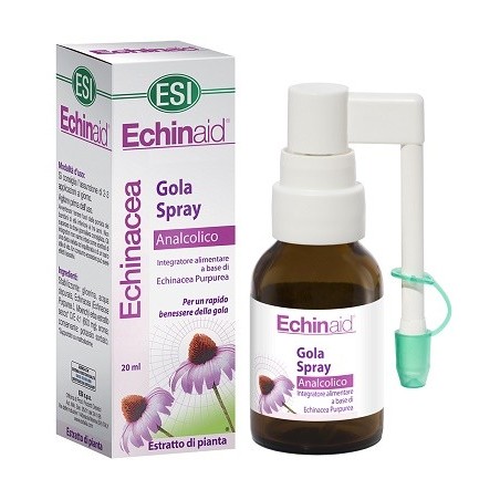 ESI Echinaid gola spray analcolico con Echinacea per il benessere della gola 20 ml ESI Echinaid gola spray analcolico con Echinacea per il benessere della gola 20 ml