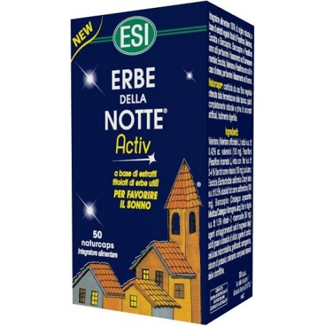 ESI Erbe della Notte Activ integratore anti stress per rilassamento e sonno 50 capsule