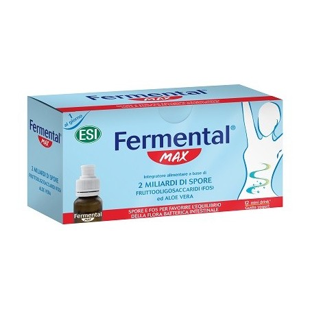 ESI Fermental Max 2 miliardi di spore integratore per benessere intestinale 12 flaconcini ESI Fermental Max 2 miliardi di spore integratore per benessere intestinale 12 flaconcini