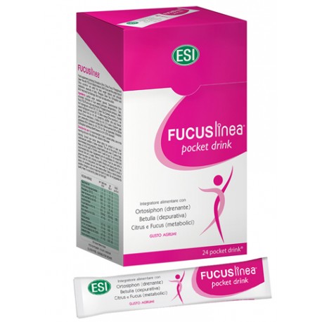 ESI FucusLinea integratore drenante depurativo stimolante gusto agrumi 24 pocket drink da 20 ml