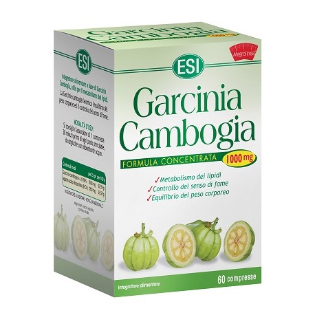 ESI Garcinia Cambogia formula concentrata 1000 mg integratore dimagrante 60 compresse