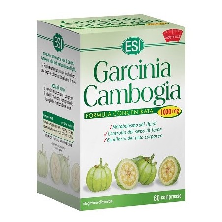 ESI Garcinia Cambogia formula concentrata 1000 mg integratore dimagrante 60 compresse ESI Garcinia Cambogia formula concentrata 1000 mg integratore dimagrante 60 compresse