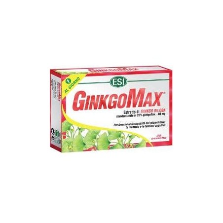 ESI Gingko Max integratore ricostituente energizzante 30 ovalette ESI Gingko Max integratore ricostituente energizzante 30 ovalette