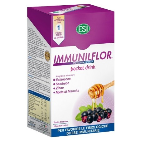 ESI Immunilflor integratore per difese immunitarie 16 pocket drink 20 ml ESI Immunilflor integratore per difese immunitarie 16 pocket drink 20 ml