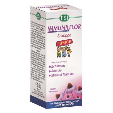 ESI Immunilflor sciroppo junior integratore gusto amarena per difese immunitarie dei bambini 180 ml