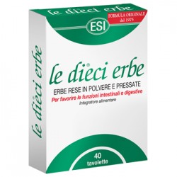 ESI Le dieci erbe integratore 100% naturale di erbe digestive e lassative 40 tavolette