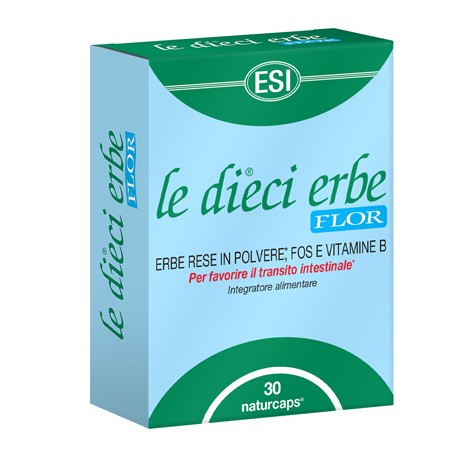 ESI Le dieci erbe Flor integratore per il transito intestinale 30 capsule