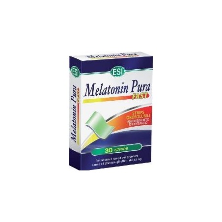 ESI Melatonin Pura Fast integratore per disturbi del sonno 30 strips gusto menta ESI Melatonin Pura Fast integratore per disturbi del sonno 30 strips gusto menta