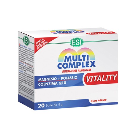 ESI Multicomplex Vitality integratore con magnesio potassio e coenzima Q10 20 bustine