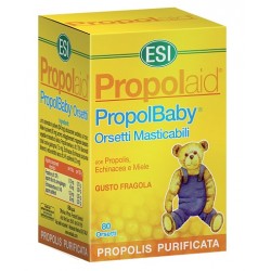 ESI Propolaid PropolBaby Orsetti Masticabili integratore per bambini gusto fragola 80 compresse