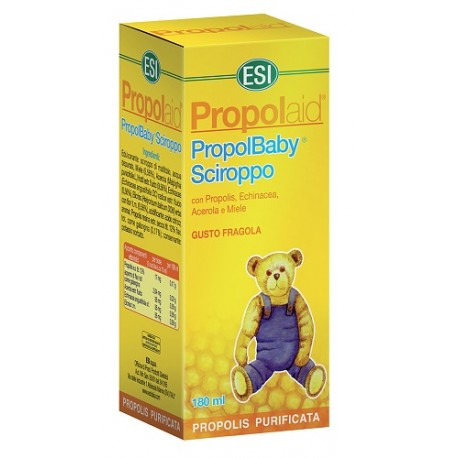 ESI Propolaid PropolBaby Sciroppo per le vie respiratorie dei bambini gusto fragola 180 ml