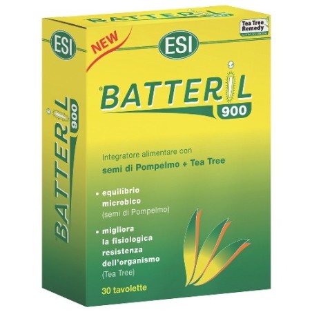 ESI Tea Tree Remedy Batteril 900 integratore antibatterico per difese immunitarie 30 tavolette ESI Tea Tree Remedy Batteril 900 integratore antibatterico per difese immunitarie 30 tavolette