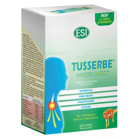 ESI Tusserbe integratore per gola e vie respiratorie 16 pocket drink gusto miele