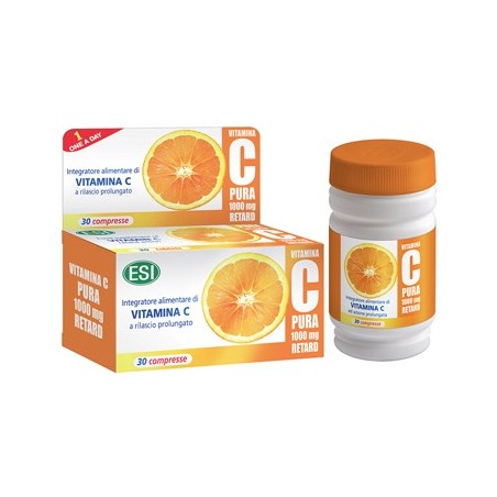 ESI Vitamina C Pura 1000 mg integratore antiossidante 30 compresse ESI Vitamina C Pura 1000 mg integratore antiossidante 30 compresse