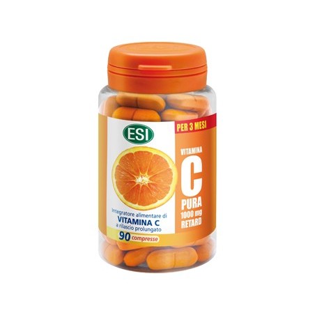 ESI Vitamina C 1000 mg pura integratore antiossidante effetto prolungato 90 compresse ESI Vitamina C 1000 mg pura integratore antiossidante effetto prolungato 90 compresse