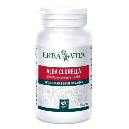 Erba Vita Alga Clorella integratore antiossidante per difese immunitarie 60 capsule Erba Vita Alga Clorella integratore antiossidante per difese immunitarie 60 capsule