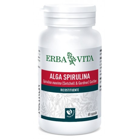 Erba Vita Alga Spirulina integratore antiossidante naturale 60 capsule