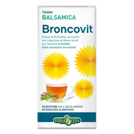 Erba Vita Broncovit Tisana balsamica fluidificante del muco 20 bustine