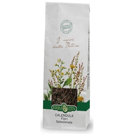Erba Vita Fiori di Calendula per tisana lenitiva di stomaco e intestino 100 g Erba Vita Fiori di Calendula per tisana lenitiva di stomaco e intestino 100 g