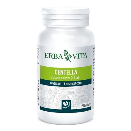 Erba Vita Centella Asiatica integratore per capillari e microcircolo 125 tavolette Erba Vita Centella Asiatica integratore per capillari e microcircolo 125 tavolette