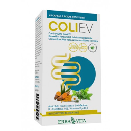 Erba Vita Coli EV integratore digestivo e intestinale 45 capsule