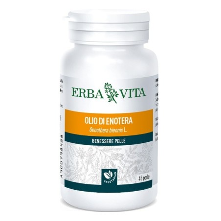 Erba Vita Olio di Enotera integratore per il benessere della pelle 45 perle Erba Vita Olio di Enotera integratore per il benessere della pelle 45 perle