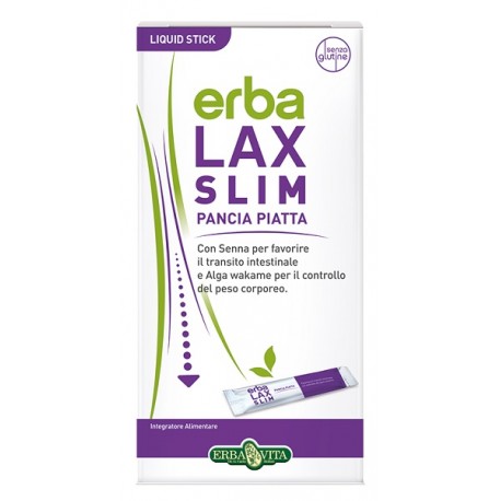 Erba Vita Erba Lax Slim Pancia Piatta integratore dimagrante anti stitichezza 12 stick 10 ml