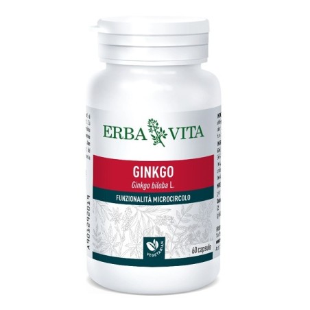 Erba Vita Gingko Biloba integratore per la funzionalità del microcircolo 60 capsule Erba Vita Gingko Biloba integratore per la funzionalità del microcircolo 60 capsule