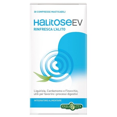 Erba Vita Halitose EV integratore contro l'alito cattivo 30 tavolette masticabili Erba Vita Halitose EV integratore contro l'alito cattivo 30 tavolette masticabili