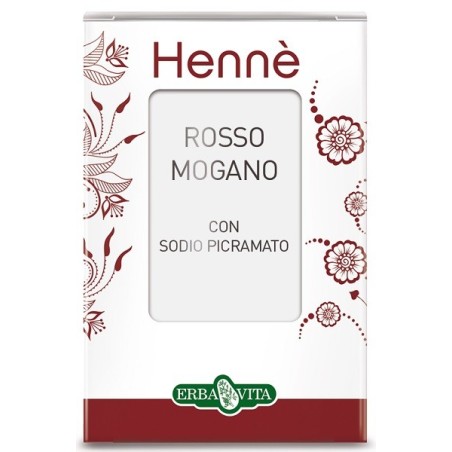 Erba Vita Henne Rosso Mogano con sodio picramato per colorazione dei capelli 100 g Erba Vita Henne Rosso Mogano con sodio picramato per colorazione dei capelli 100 g