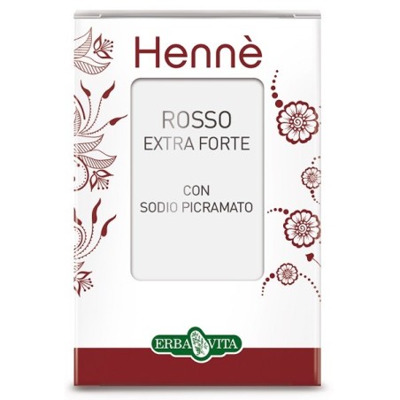 Erba Vita Henné Rosso extra forte con sodio picramato per colorazione naturale dei capelli 100 g Erba Vita Henné Rosso extra forte con sodio picramato per colorazione naturale dei capelli 100 g
