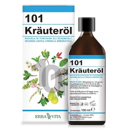 Erba Vita Krauterol 101 miscela di oli essenziali purissimi per massaggi o aromaterapia 100 ml Erba Vita Krauterol 101 miscela di oli essenziali purissimi per massaggi o aromaterapia 100 ml