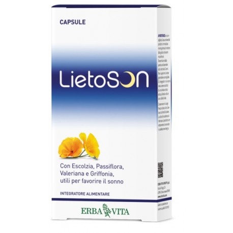 Erba Vita LietoSon integratore con estratti naturali per favorire il sonno 45 capsule