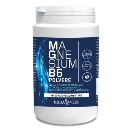 Erba Vita Magnesium B6 integratore per stanchezza e affaticamento polvere 200 g Erba Vita Magnesium B6 integratore per stanchezza e affaticamento polvere 200 g