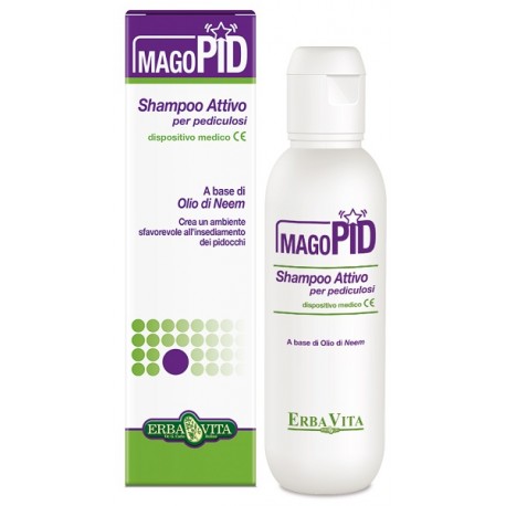 Erba Vita Mago Pid Shampoo attivo anti pidocchi per pediculosi 200 ml