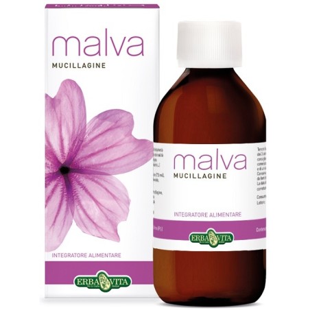 Erba Vita Malva Mucillagine integratore alimentare lenitivo 200 ml Erba Vita Malva Mucillagine integratore alimentare lenitivo 200 ml
