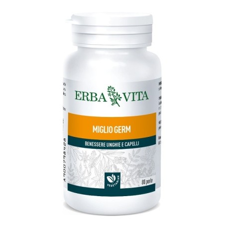 Erba Vita Miglio Germ integratore per ossa denti capelli unghie 80 perle Erba Vita Miglio Germ integratore per ossa denti capelli unghie 80 perle