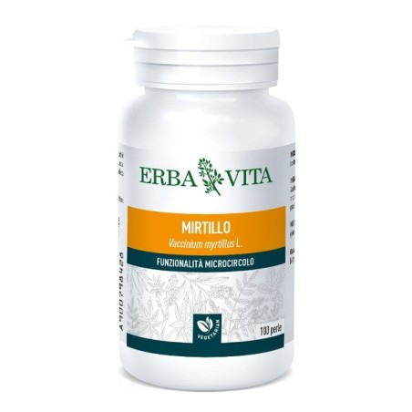 Erba Vita Mirtillo integratore per circolazione, vista e intestino 100 perle Erba Vita Mirtillo integratore per circolazione, vista e intestino 100 perle
