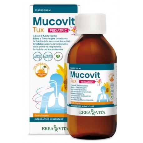 Erba Vita Mucovit Tux Pediatric integratore per naso e gola dei bambini 200 ml