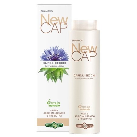 Erba Vita New Cap Capelli Secchi shampoo con fiordaliso e aloe 250 ml Erba Vita New Cap Capelli Secchi shampoo con fiordaliso e aloe 250 ml