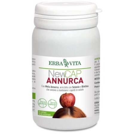 Erba Vita New Cap Annurca integratore per il benessere dei capelli 45 capsule Erba Vita New Cap Annurca integratore per il benessere dei capelli 45 capsule
