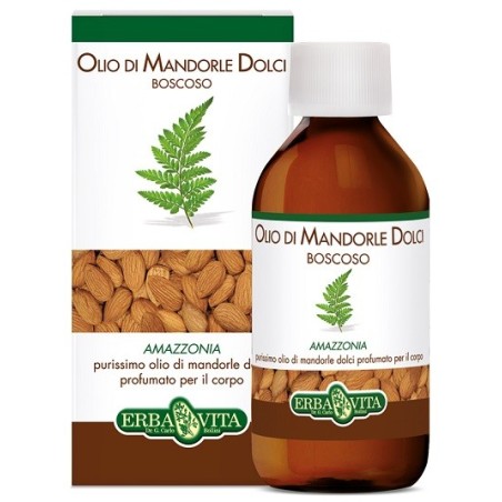 Erba Vita Olio di mandorle dolci per il corpo profumo boscoso Amazzonia 250 ml Erba Vita Olio di mandorle dolci per il corpo profumo boscoso Amazzonia 250 ml