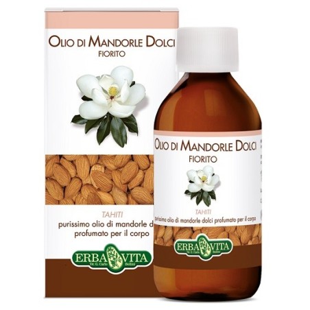 Erba Vita Olio di mandorle dolci per il corpo Tahiti profumo fiorito 250 ml Erba Vita Olio di mandorle dolci per il corpo Tahiti profumo fiorito 250 ml