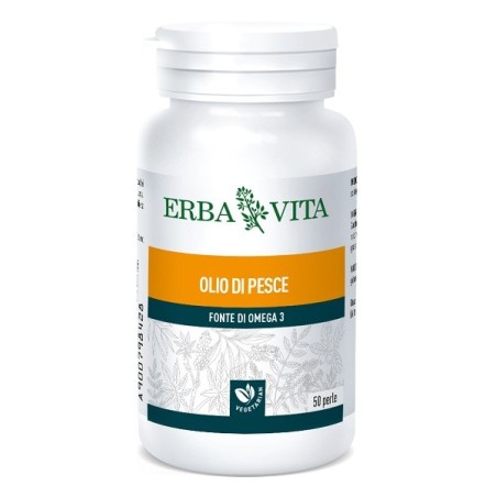 Erba Vita Olio Pesce integratore per colesterolo e trigliceridi 50 perle Erba Vita Olio Pesce integratore per colesterolo e trigliceridi 50 perle