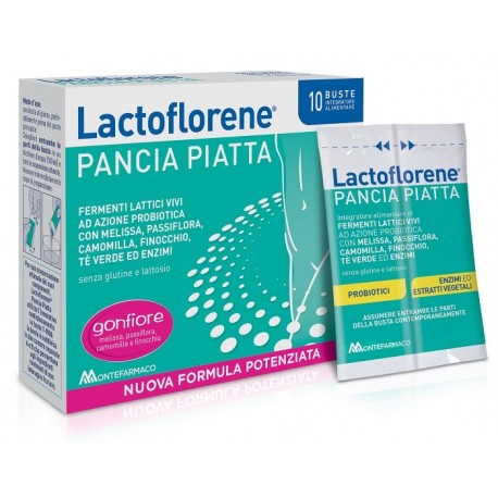 Lactoflorene Pancia Piatta integratore per pancia gonfia 10 bustine