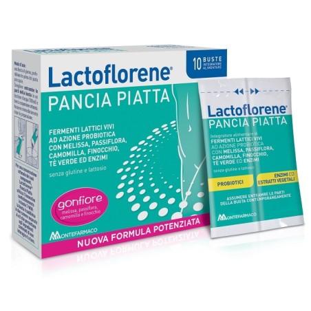 Lactoflorene Pancia Piatta integratore per pancia gonfia 10 bustine Lactoflorene Pancia Piatta integratore per pancia gonfia 10 bustine