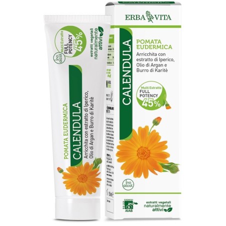 Erba Vita Pomata eudermica alla calendula per arrossamenti e pelle secca 50 ml Erba Vita Pomata eudermica alla calendula per arrossamenti e pelle secca 50 ml
